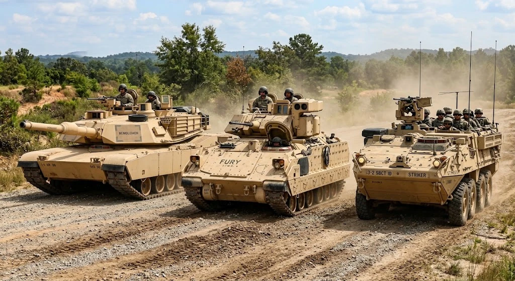 US tanks: M1 Abrams, M2 Bradley and Stryker vehicles, rugged VPX and VME embedded computing for ground combat platforms